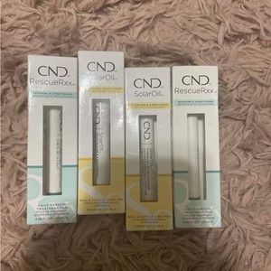 CND solar oil nail and cuticle care pen. CND rescue RXX daily keratin treatment.